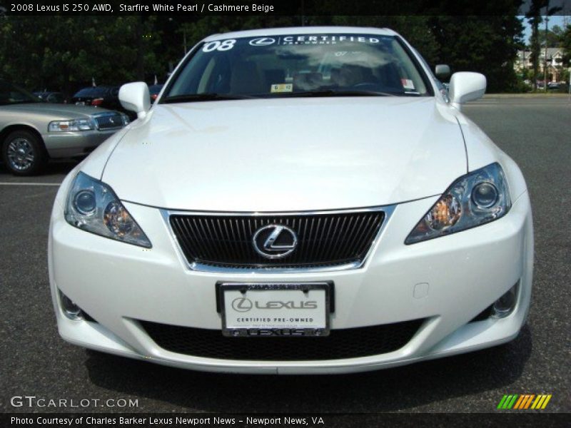 Starfire White Pearl / Cashmere Beige 2008 Lexus IS 250 AWD