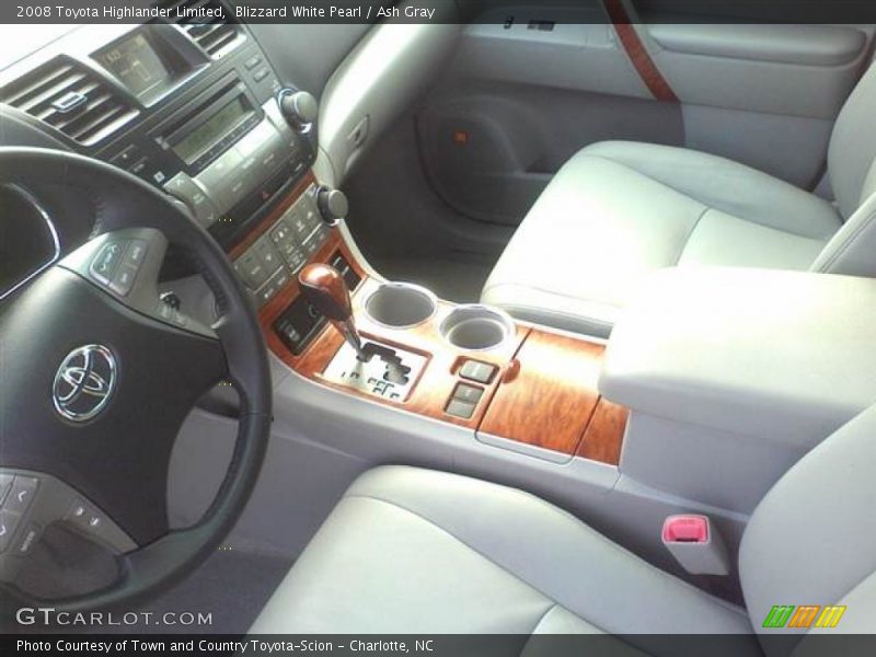Blizzard White Pearl / Ash Gray 2008 Toyota Highlander Limited