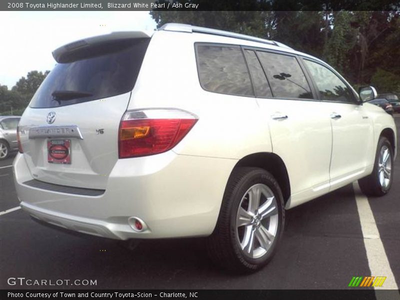 Blizzard White Pearl / Ash Gray 2008 Toyota Highlander Limited