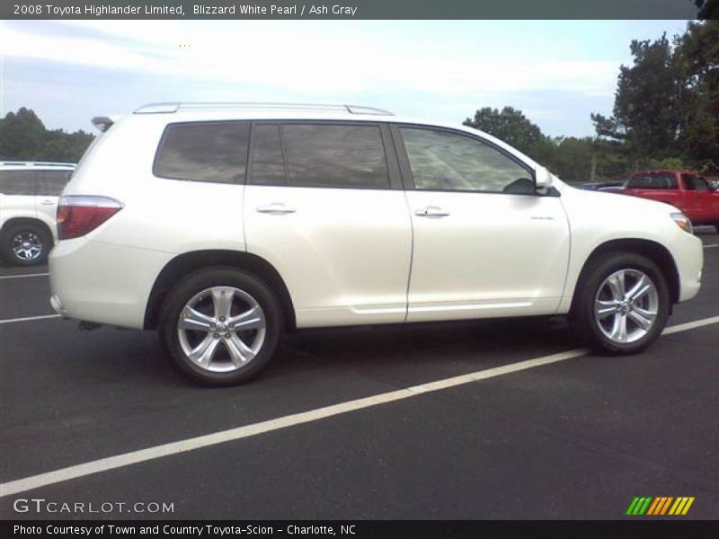Blizzard White Pearl / Ash Gray 2008 Toyota Highlander Limited