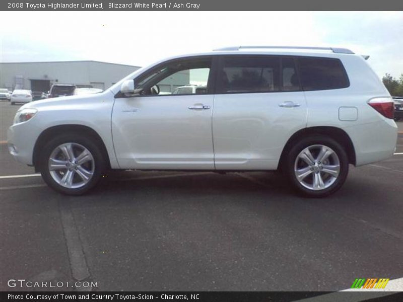 Blizzard White Pearl / Ash Gray 2008 Toyota Highlander Limited