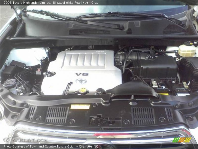 Blizzard White Pearl / Ash Gray 2008 Toyota Highlander Limited