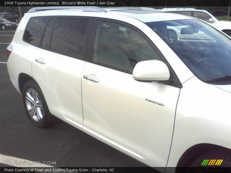 Blizzard White Pearl / Ash Gray 2008 Toyota Highlander Limited