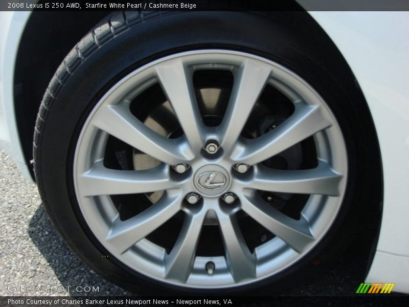 Starfire White Pearl / Cashmere Beige 2008 Lexus IS 250 AWD