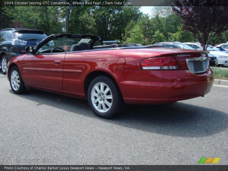 Inferno Red Pearl / Dark Slate Gray 2004 Chrysler Sebring GTC Convertible