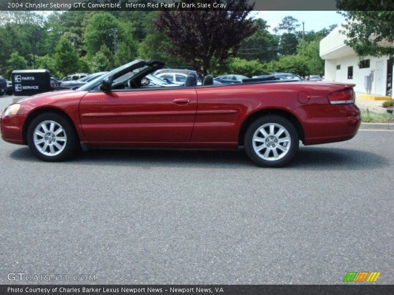 Inferno Red Pearl / Dark Slate Gray 2004 Chrysler Sebring GTC Convertible