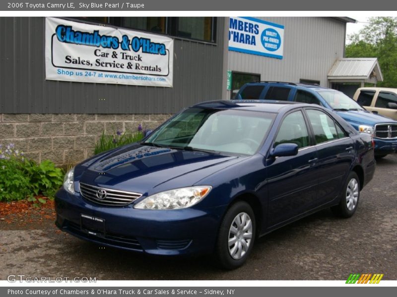Sky Blue Pearl / Taupe 2006 Toyota Camry LE