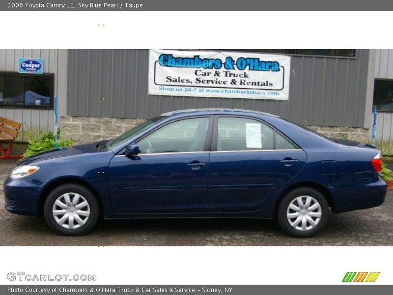 Sky Blue Pearl / Taupe 2006 Toyota Camry LE