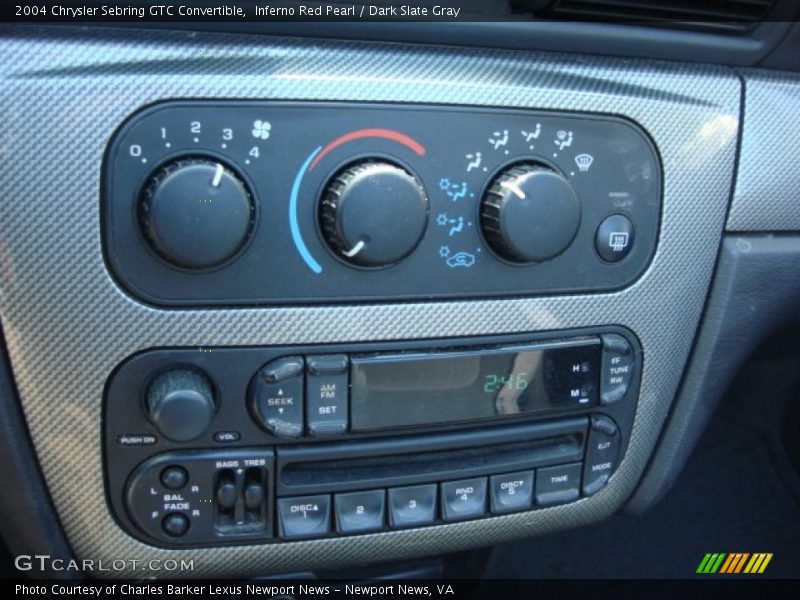 Controls of 2004 Sebring GTC Convertible