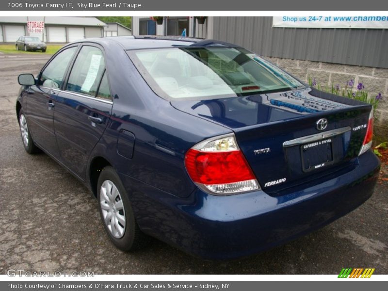Sky Blue Pearl / Taupe 2006 Toyota Camry LE