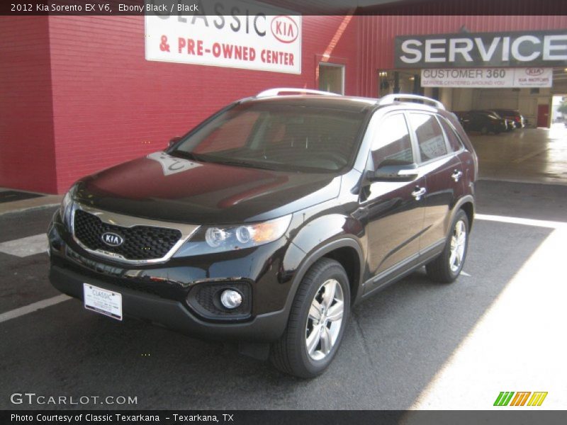 Ebony Black / Black 2012 Kia Sorento EX V6
