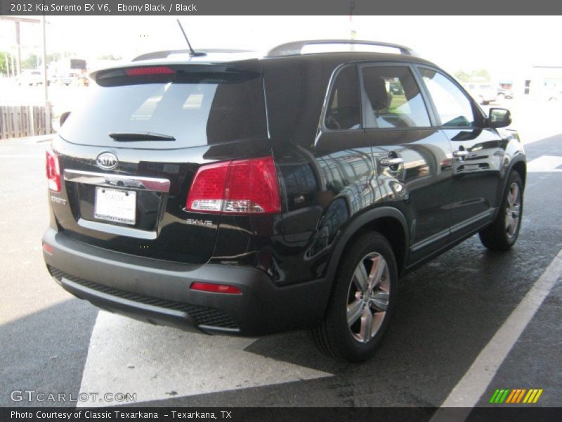 Ebony Black / Black 2012 Kia Sorento EX V6