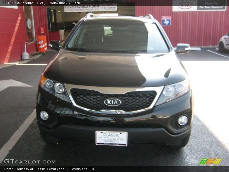 Ebony Black / Black 2012 Kia Sorento EX V6