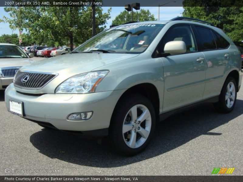 Bamboo Green Pearl / Ivory 2007 Lexus RX 350 AWD