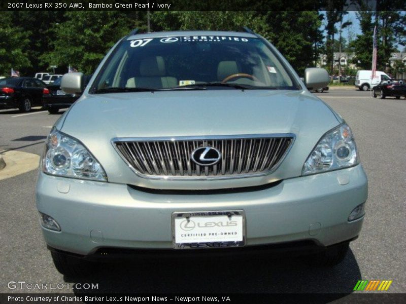 Bamboo Green Pearl / Ivory 2007 Lexus RX 350 AWD