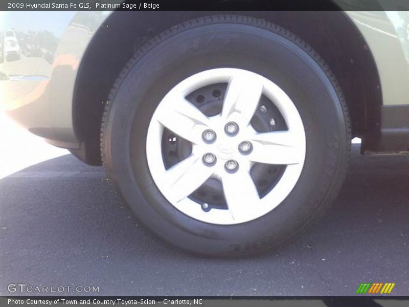 Platinum Sage / Beige 2009 Hyundai Santa Fe GLS
