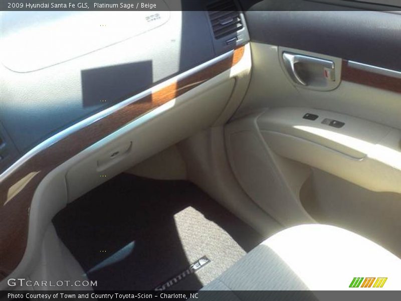 Platinum Sage / Beige 2009 Hyundai Santa Fe GLS