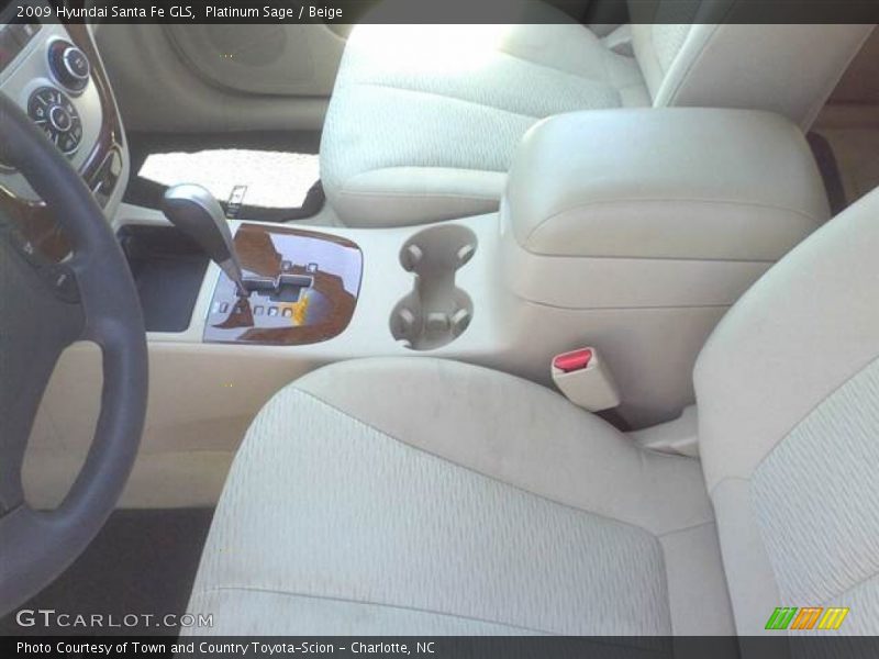 Platinum Sage / Beige 2009 Hyundai Santa Fe GLS
