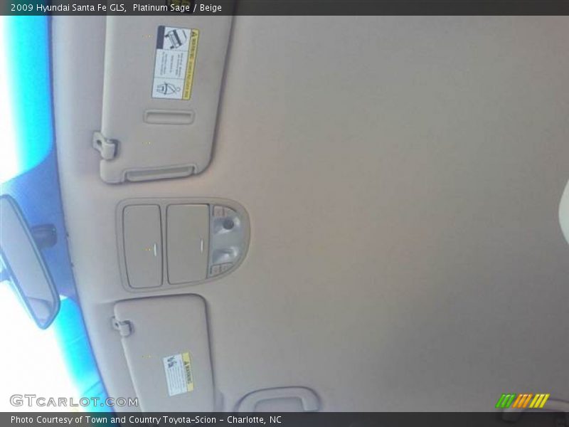 Platinum Sage / Beige 2009 Hyundai Santa Fe GLS