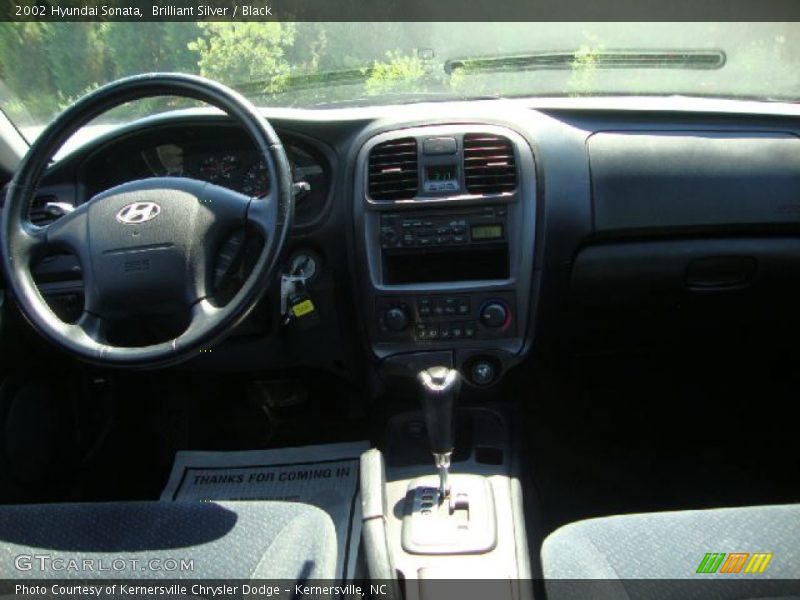 Brilliant Silver / Black 2002 Hyundai Sonata