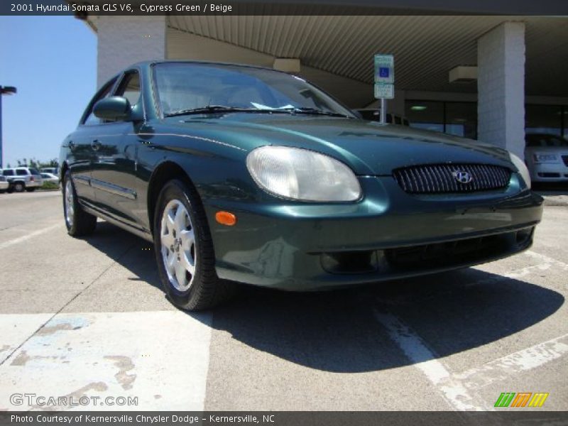 Cypress Green / Beige 2001 Hyundai Sonata GLS V6