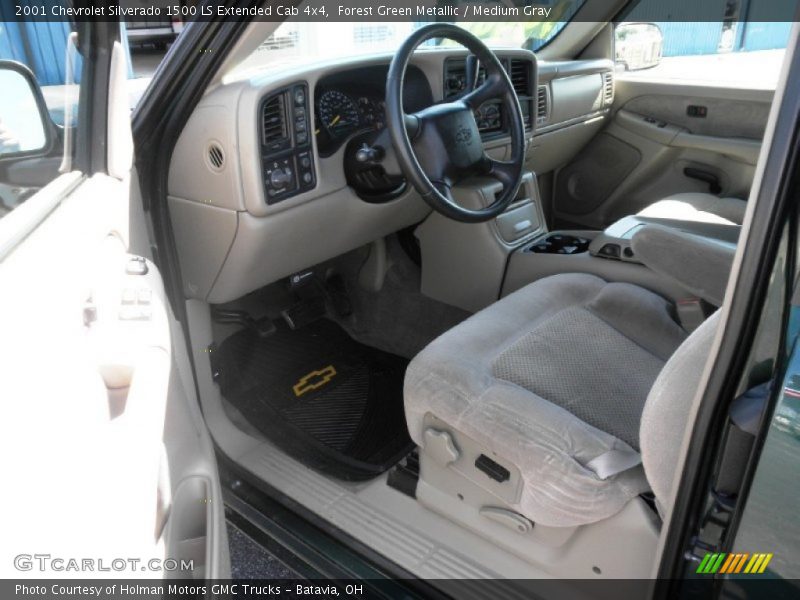 Forest Green Metallic / Medium Gray 2001 Chevrolet Silverado 1500 LS Extended Cab 4x4