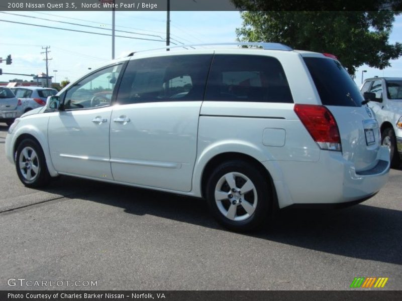 Nordic White Pearl / Beige 2008 Nissan Quest 3.5