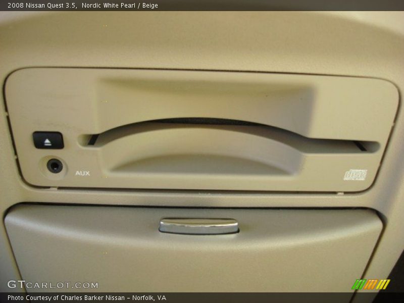 Nordic White Pearl / Beige 2008 Nissan Quest 3.5