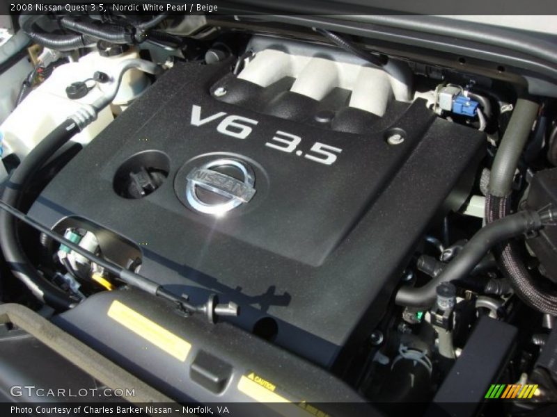 Nordic White Pearl / Beige 2008 Nissan Quest 3.5