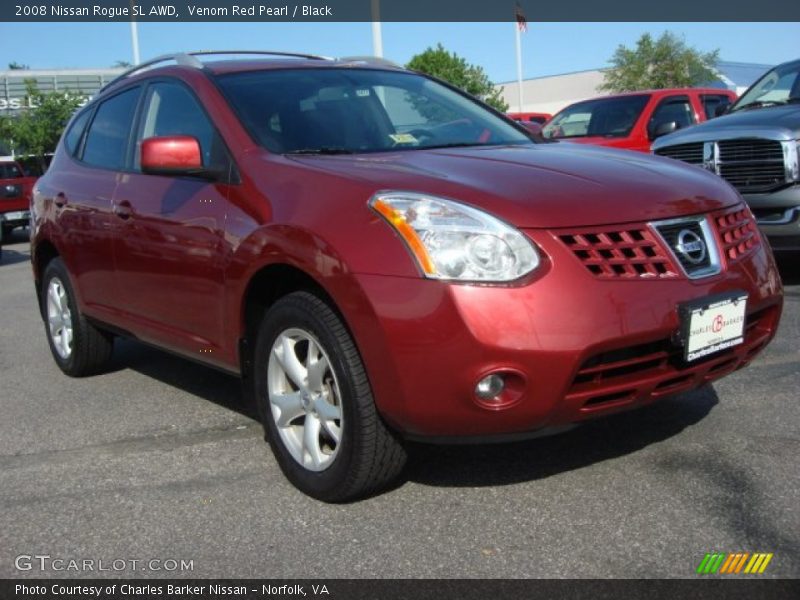 Venom Red Pearl / Black 2008 Nissan Rogue SL AWD