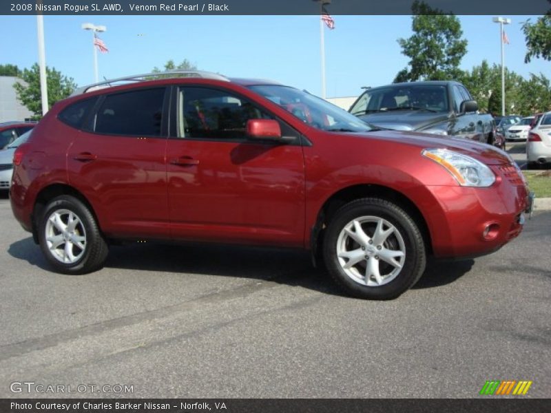 Venom Red Pearl / Black 2008 Nissan Rogue SL AWD