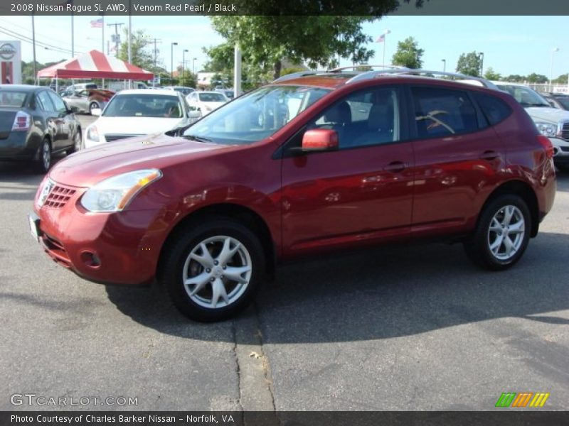 Venom Red Pearl / Black 2008 Nissan Rogue SL AWD