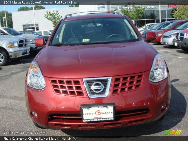 Venom Red Pearl / Black 2008 Nissan Rogue SL AWD