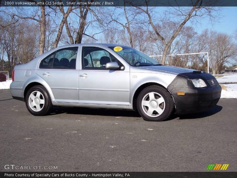 Silver Arrow Metallic / Black 2000 Volkswagen Jetta GLS Sedan