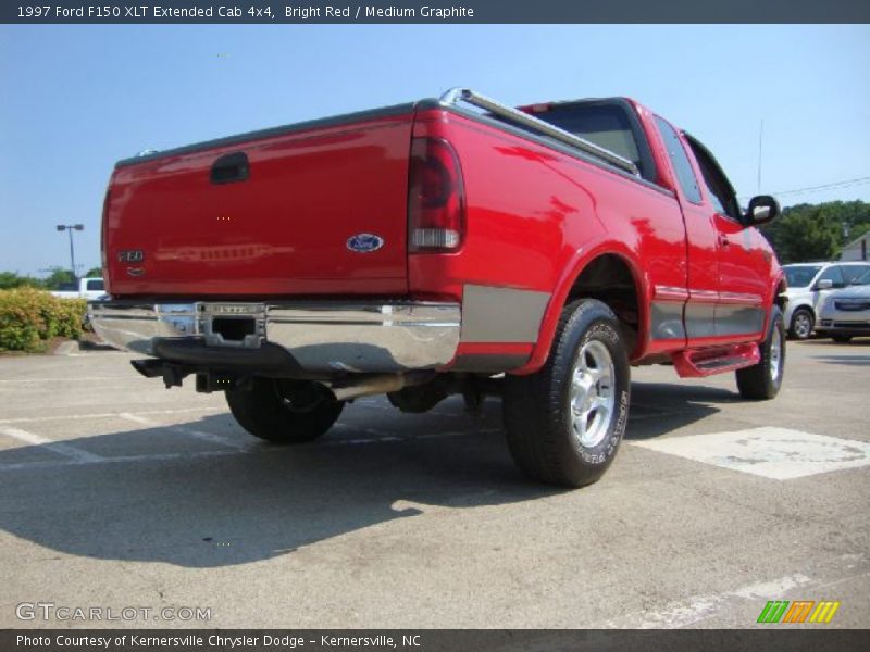 Bright Red / Medium Graphite 1997 Ford F150 XLT Extended Cab 4x4