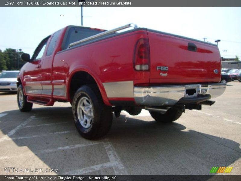 Bright Red / Medium Graphite 1997 Ford F150 XLT Extended Cab 4x4