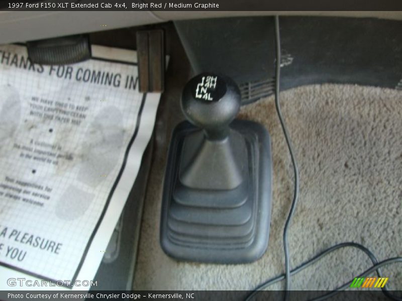 Bright Red / Medium Graphite 1997 Ford F150 XLT Extended Cab 4x4