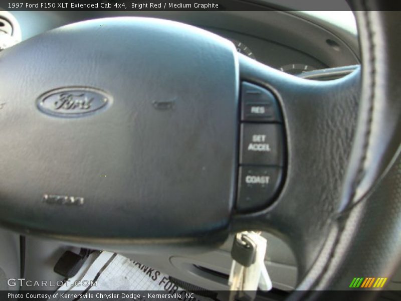 Bright Red / Medium Graphite 1997 Ford F150 XLT Extended Cab 4x4
