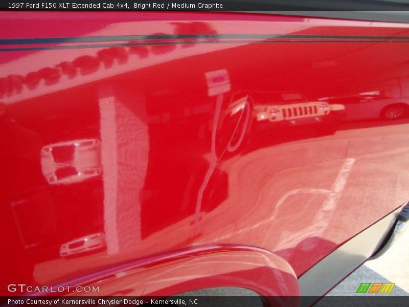 Bright Red / Medium Graphite 1997 Ford F150 XLT Extended Cab 4x4