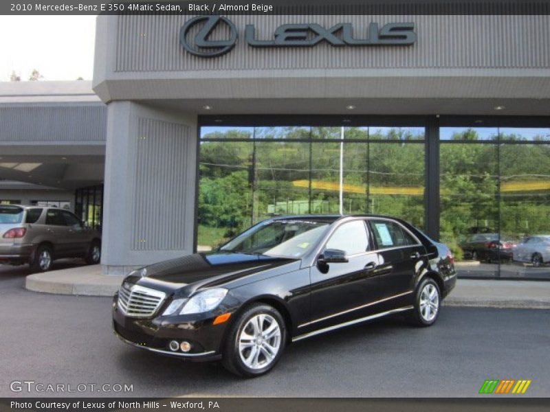 Black / Almond Beige 2010 Mercedes-Benz E 350 4Matic Sedan