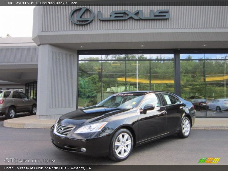 Obsidian Black / Black 2008 Lexus ES 350