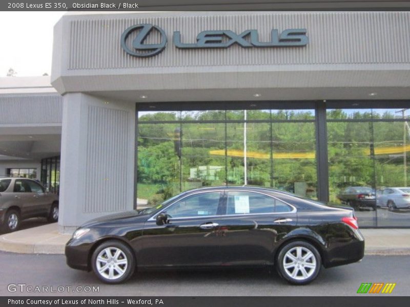 Obsidian Black / Black 2008 Lexus ES 350