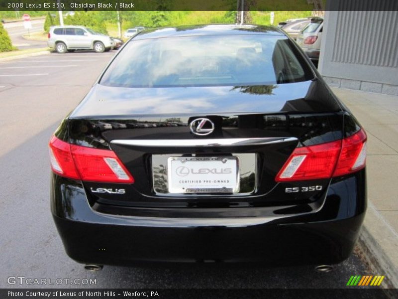 Obsidian Black / Black 2008 Lexus ES 350