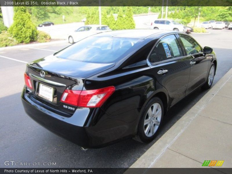 Obsidian Black / Black 2008 Lexus ES 350
