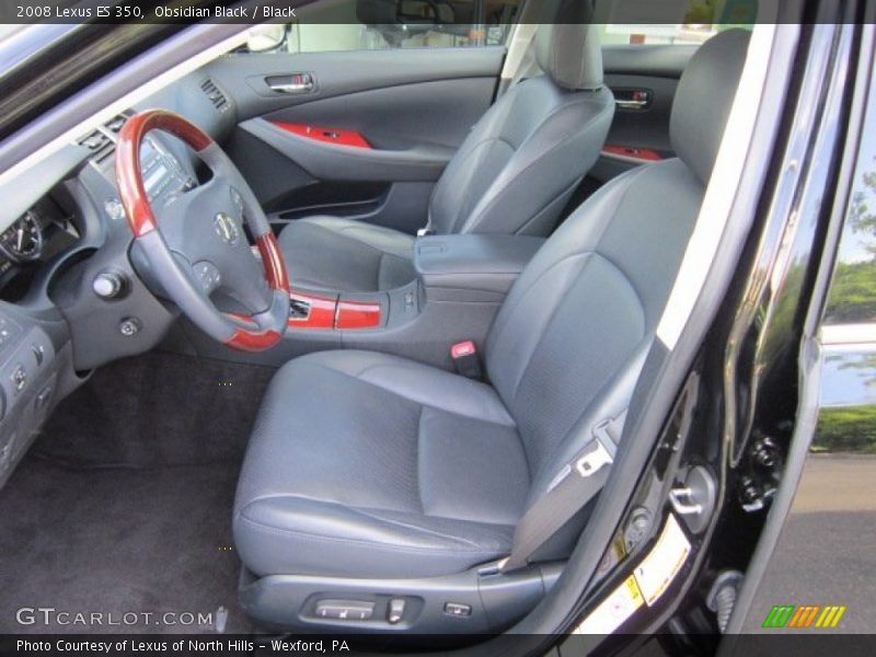 Obsidian Black / Black 2008 Lexus ES 350
