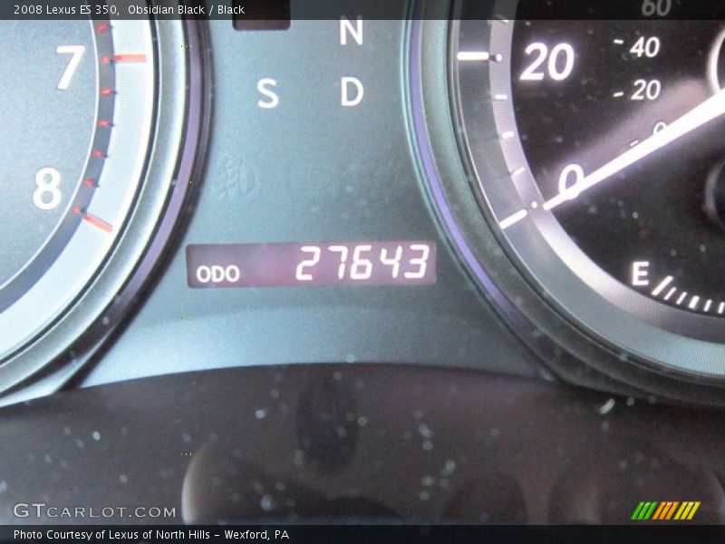 Obsidian Black / Black 2008 Lexus ES 350