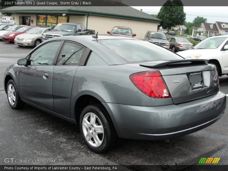 Storm Gray / Black 2007 Saturn ION 2 Quad Coupe