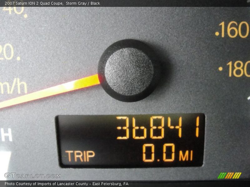 Storm Gray / Black 2007 Saturn ION 2 Quad Coupe