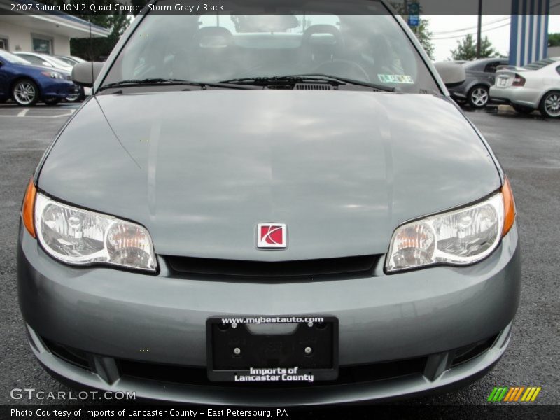 Storm Gray / Black 2007 Saturn ION 2 Quad Coupe