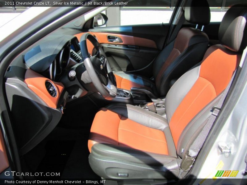 Silver Ice Metallic / Jet Black/Brick Leather 2011 Chevrolet Cruze LT